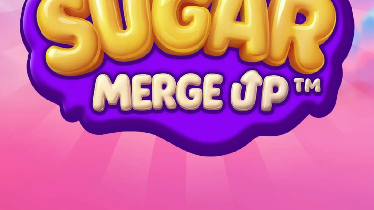 Sugar Merge Up slot game interface with candy symbols